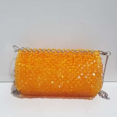 Showpo Orange Beaded Bag
