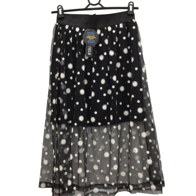 Dangerfield Womens  Size 8 Maxi Skirt Black  / Floral 