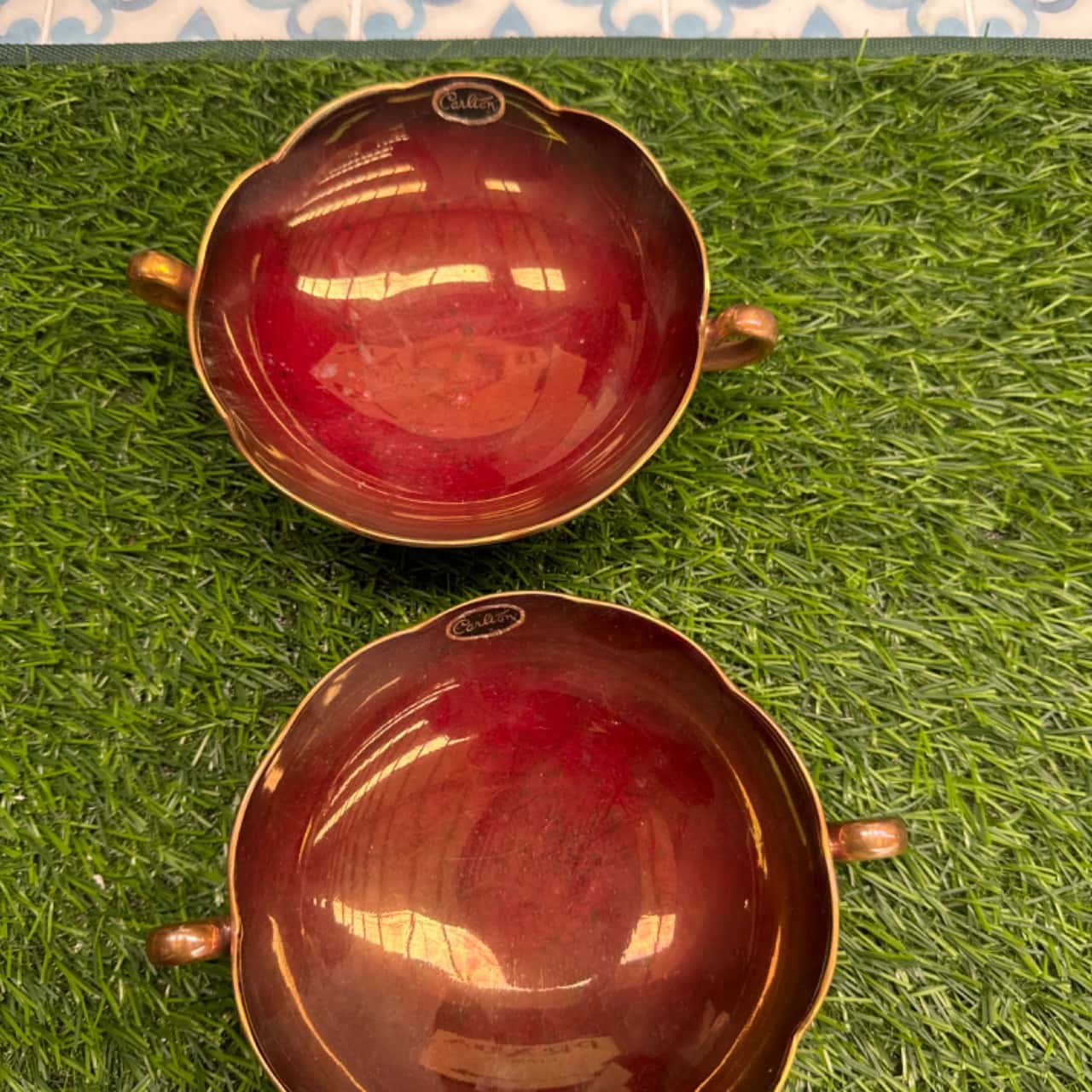 Set of 2 Carlton ware Rouge royale bowls (s)