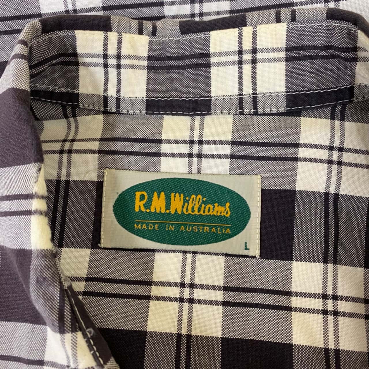 R M Williams 1990 s Size L Long Sleeve Checked r-m-williams-1990-s-size-l-long-sleeve-checked