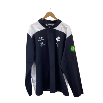 Puma Mens  Size XXXL AFL Training Top Navy Blue / White Carlton