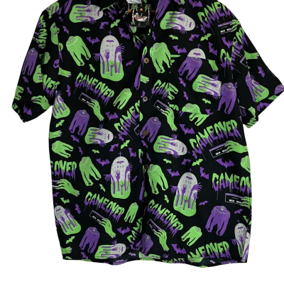 Spooky Mens Hawaiian Shirt Size M 