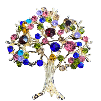  Womens rhinestone ‘tree of life’ Brooch. 5cm