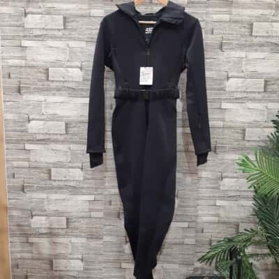 Oasis Womens  Size 12 snow Bodysuit / Jumpsuit / Long Sleeve Jumpsuit Black  