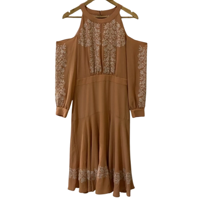 We Are Kindred Womens  Size 12 Maxi Dress Nude / Orange 