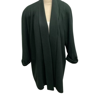  Leon Filips Women’s Dark Green Swing Style Pure New Wool Blend Jacket/ Coat size 10/12