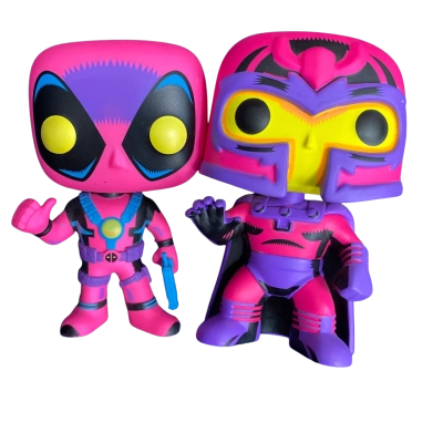 Funko Pop! Marvel ‘Magneto & Deadpool’ figurines. 10cm.