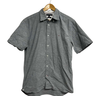 Tommy Hilfiger Mens Size L Grey Button Up Shirt 