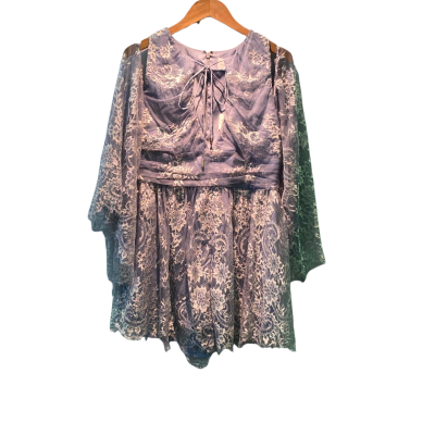 alice McCall Womens  Size 12 Long Sleeve Playsuit Blue / White 
