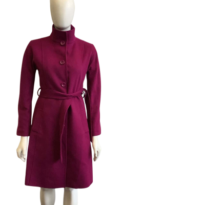 Jigsaw Women's Size 8 Wool & Cashmere Winter Coat Purple 