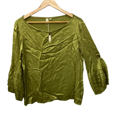Adorne Womens  Size 8 3/4 Sleeve Top Olive 