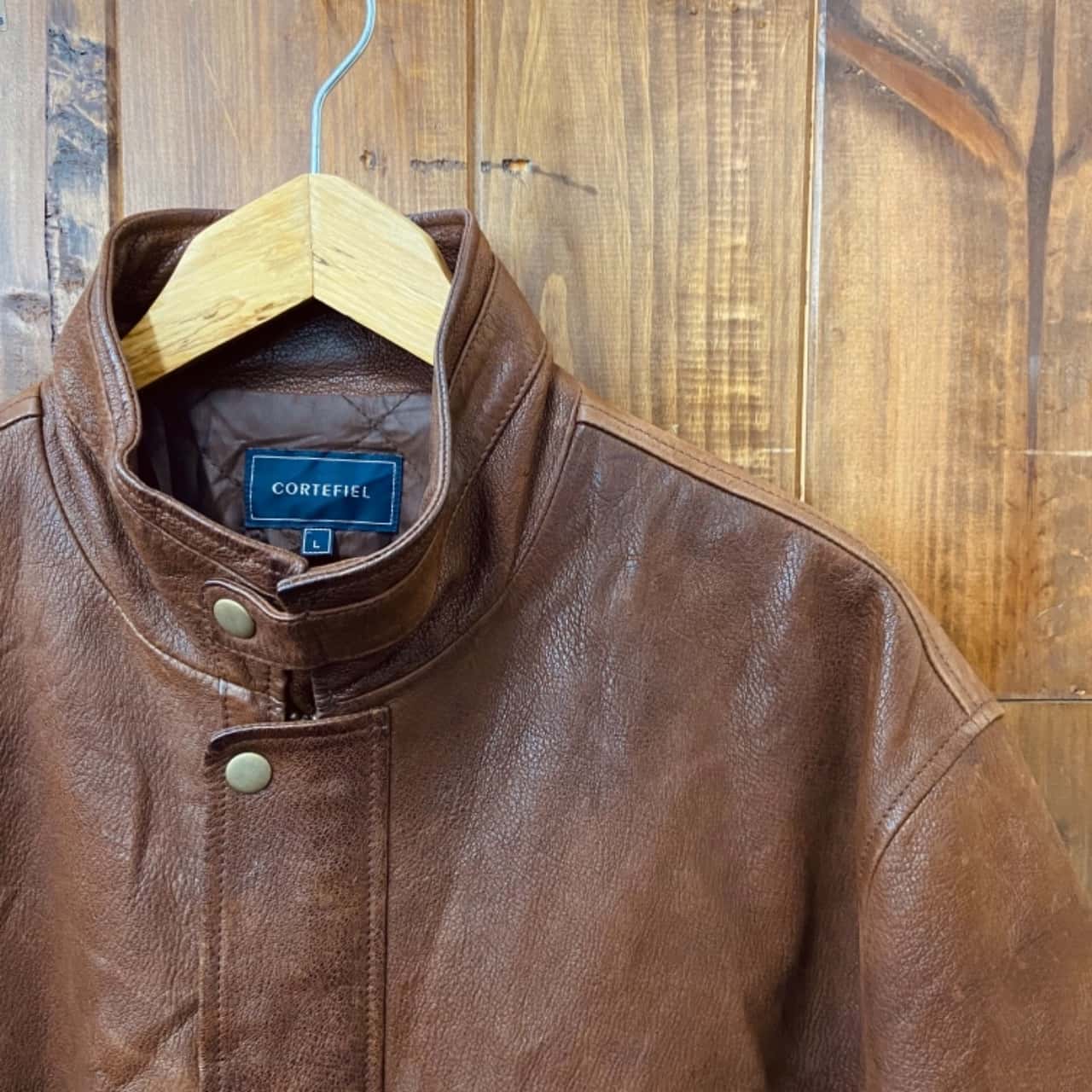 cortefiel leather jacket