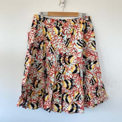 Revival Coral Jewel Of The Sea Skirt  Size 18