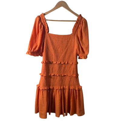 Seed Heritage Womens  Size 10 Midi Dress Orange 