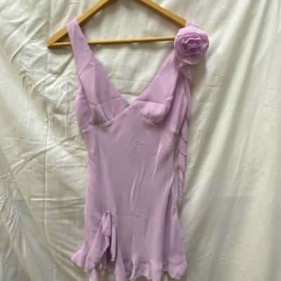 White Fox Womens  Size XS Mini Dress Purple 