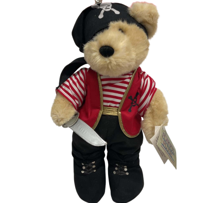 Pirate Bear Plush Toy with display stand 