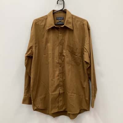 Fletcher Jones Long Sleeve Shirt Brown Size L