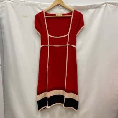 Alannah Hill Women's Dress Size 10 Beige / Black  / Red 