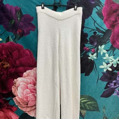 Rhythm Womens  Size 12 Wide Leg Pants White 