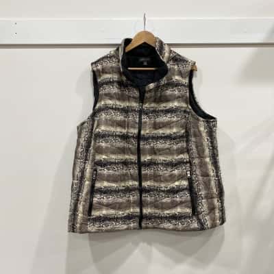 Autograph Womens  Size 22 Puffer Jacket Black  / Brown / Cream 