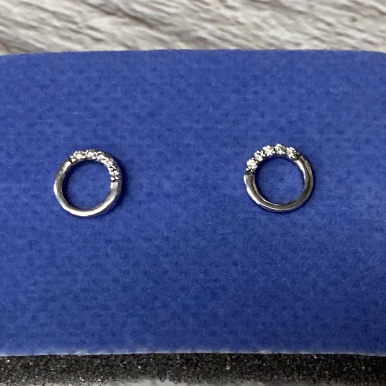 Silver Cubic Zirconia Square Halo Stud Earrings | H.Samuel
