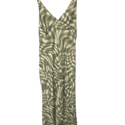 Fast Label Womens  Size 22 Maxi Dress Cream / Green 