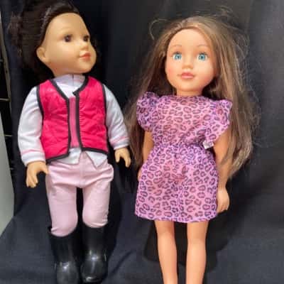 2 large dolls in excellent condition approximately 45 cm each 