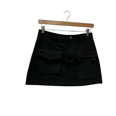 White Fox Weekend Travels Cargo Size 10 / M Mini Skirt Black  