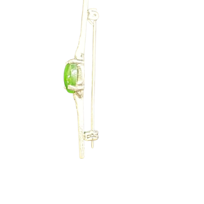 Womens Brooch Green Nephrite