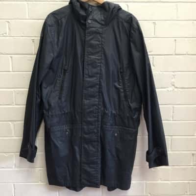 Trenery Mens  Size L Raincoat Black  / Grey 