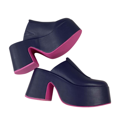 Gorman Womens Size 38 Deep Purple & pink platform funky heels