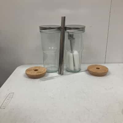 Boba/Ice Coffee Glass Cups 2PK