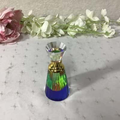 Rainbow Iridescent Reflective Crystal Perfume Bottle 