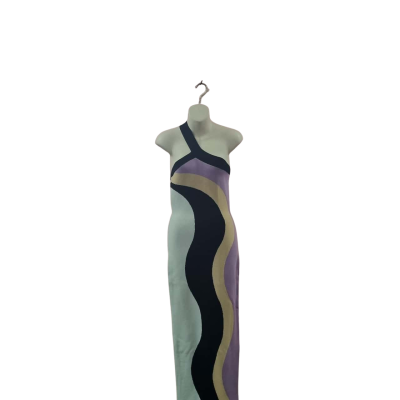 BY JOHNNY. Womens  Size M Midi Dress / Sleeveless Dress  Black  / Nude / Pattern / Purple 