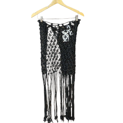 BNWT Desigual Womens Black Beaded Crochet Sarong/Skirt