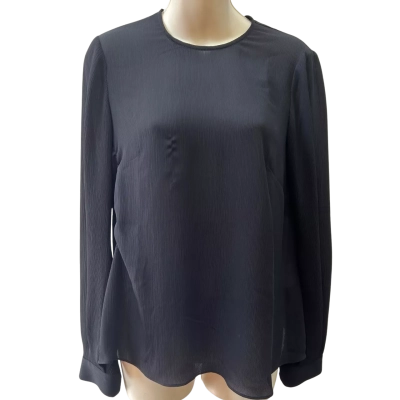 Cue Womens Size 6 Black Blouse 