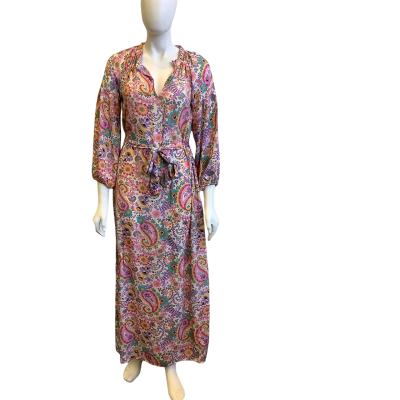  Itallan Star Women's Size S Short Sleeved Maxi Dress Multicoloured  Pattern 