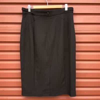 Cue Womens Size 14 Black Pencil Skirt 
