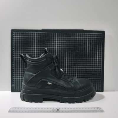 Buffalo Mens Size 10.5 Boots Black Buffalo Aspha NC Mid Vegan Platform Boots PreOwned 