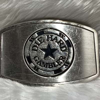  Mens‘S Die Hard Spinning Poker Chip Belt Buckle 