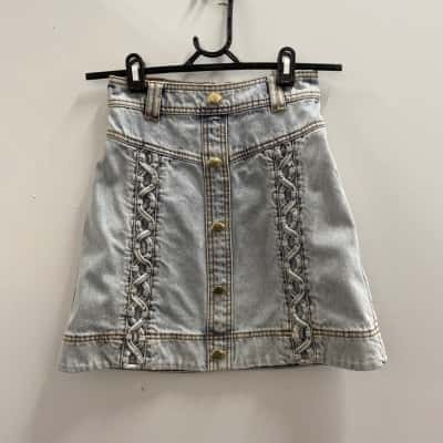 AJE Women's  Size 4 Blue Denim Skirt