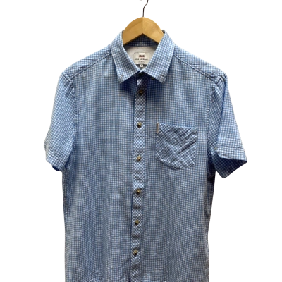 Ben Sherman Mens  Size M Blue Gingham Shirt