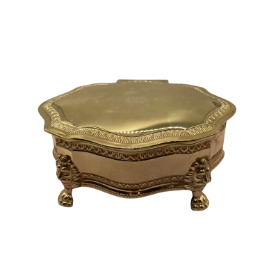 Vintage silver and gold tone jewellery box
