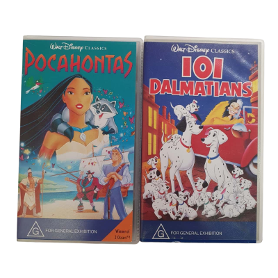 Disney Pocahontas & 101 Dalmatians VHS