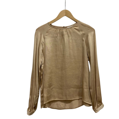 Seed Womens  Size 6 Long Sleeve Top pale gold