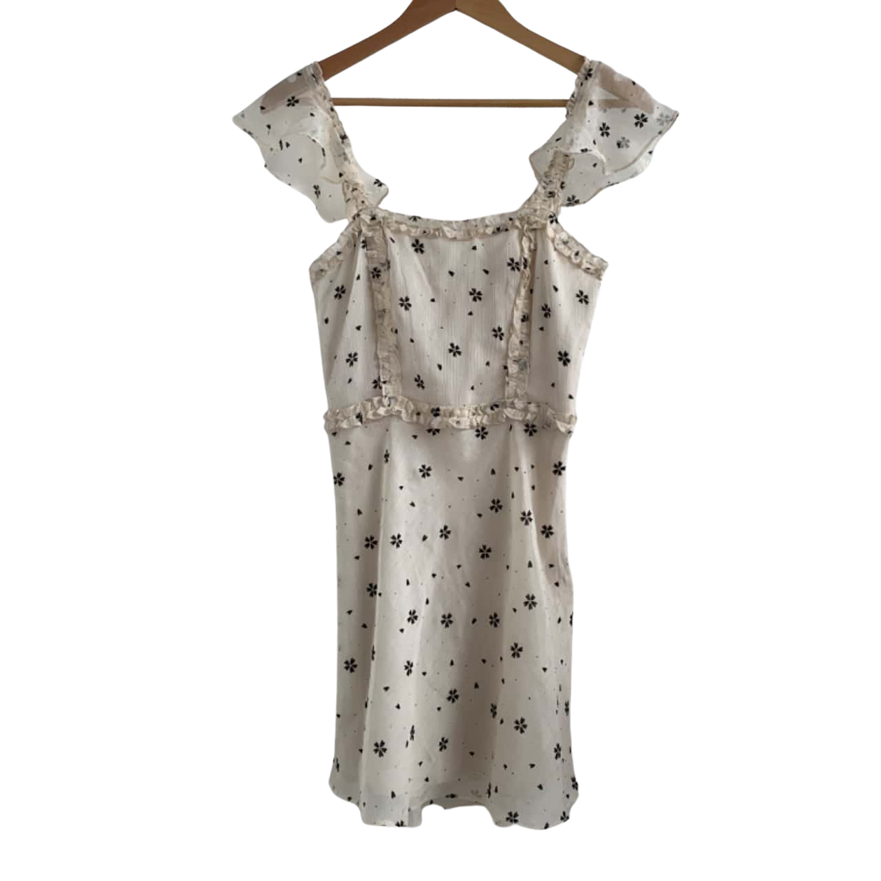 The East Order XS Cream Mini Dress