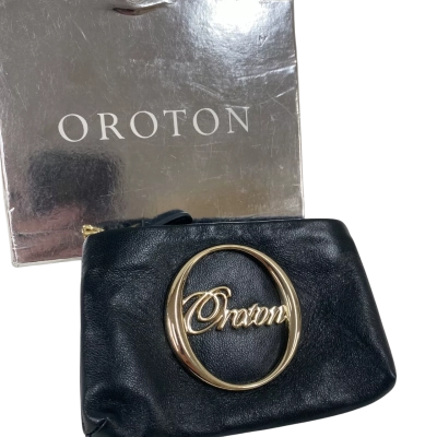 Oroton Women's Key ring coin purse Black  