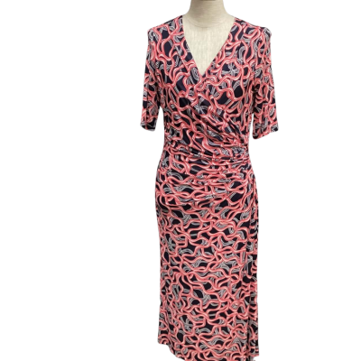  Michaela Louisa  Size 10 Bodycon Dress Navy Blue / Red 