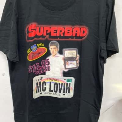 Superbad mc lovin Mens  Size L Short Sleeve T-shirt Black  