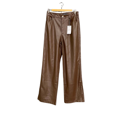 Stradivarius Brown leather look pants Women's EUR size 38